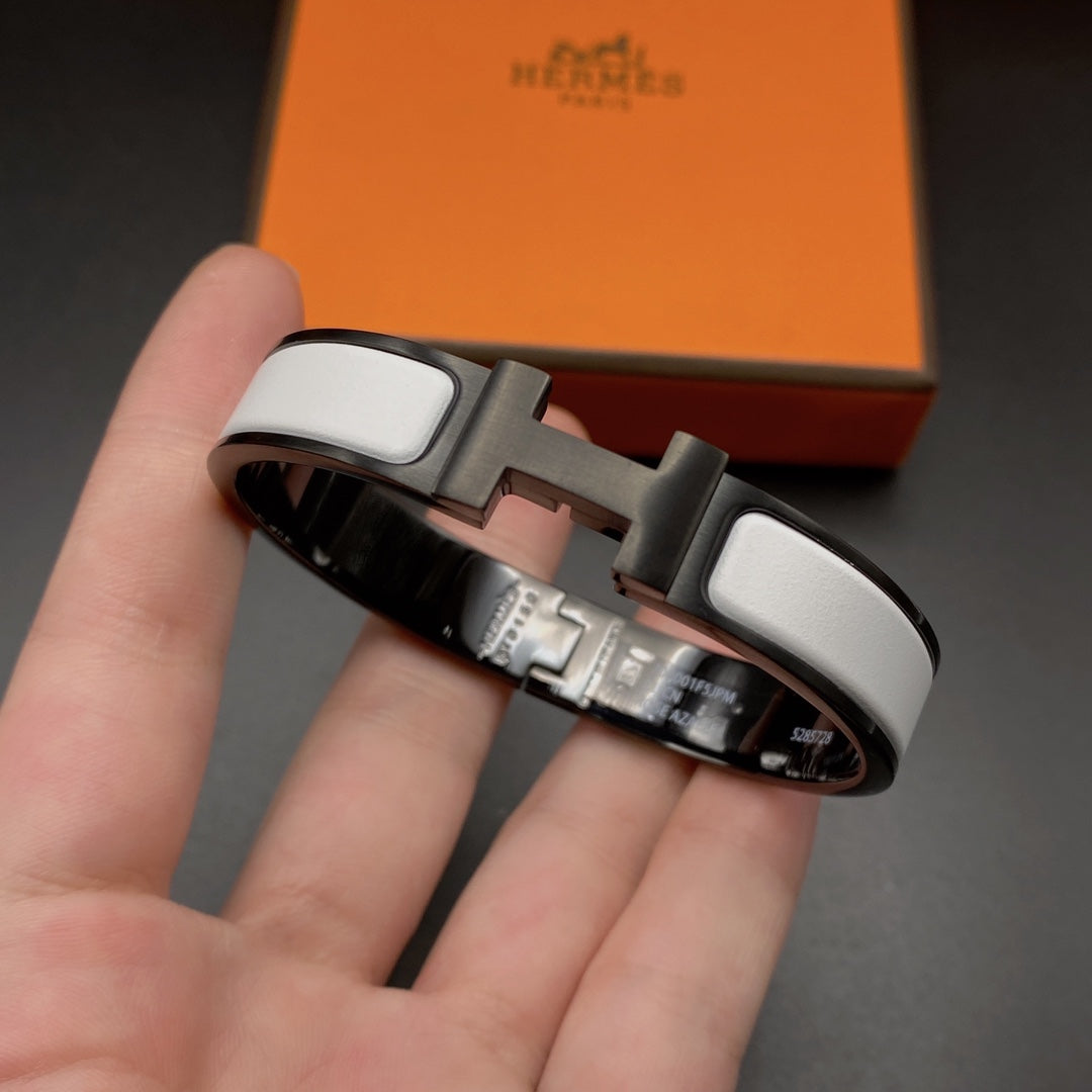 [Ornora Jewelry]H BRACELET 12MM BLACK WHITE CERAMIC