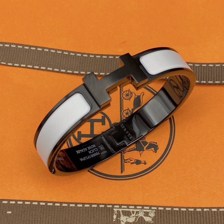 [Ornora Jewelry]H BRACELET 12MM BLACK WHITE CERAMIC