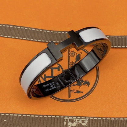 [Ornora Jewelry]H BRACELET 12MM BLACK WHITE CERAMIC
