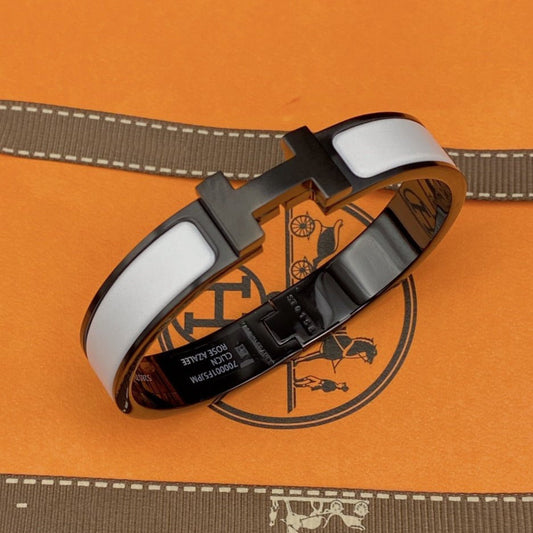 [Ornora Jewelry]H BRACELET 12MM BLACK WHITE CERAMIC