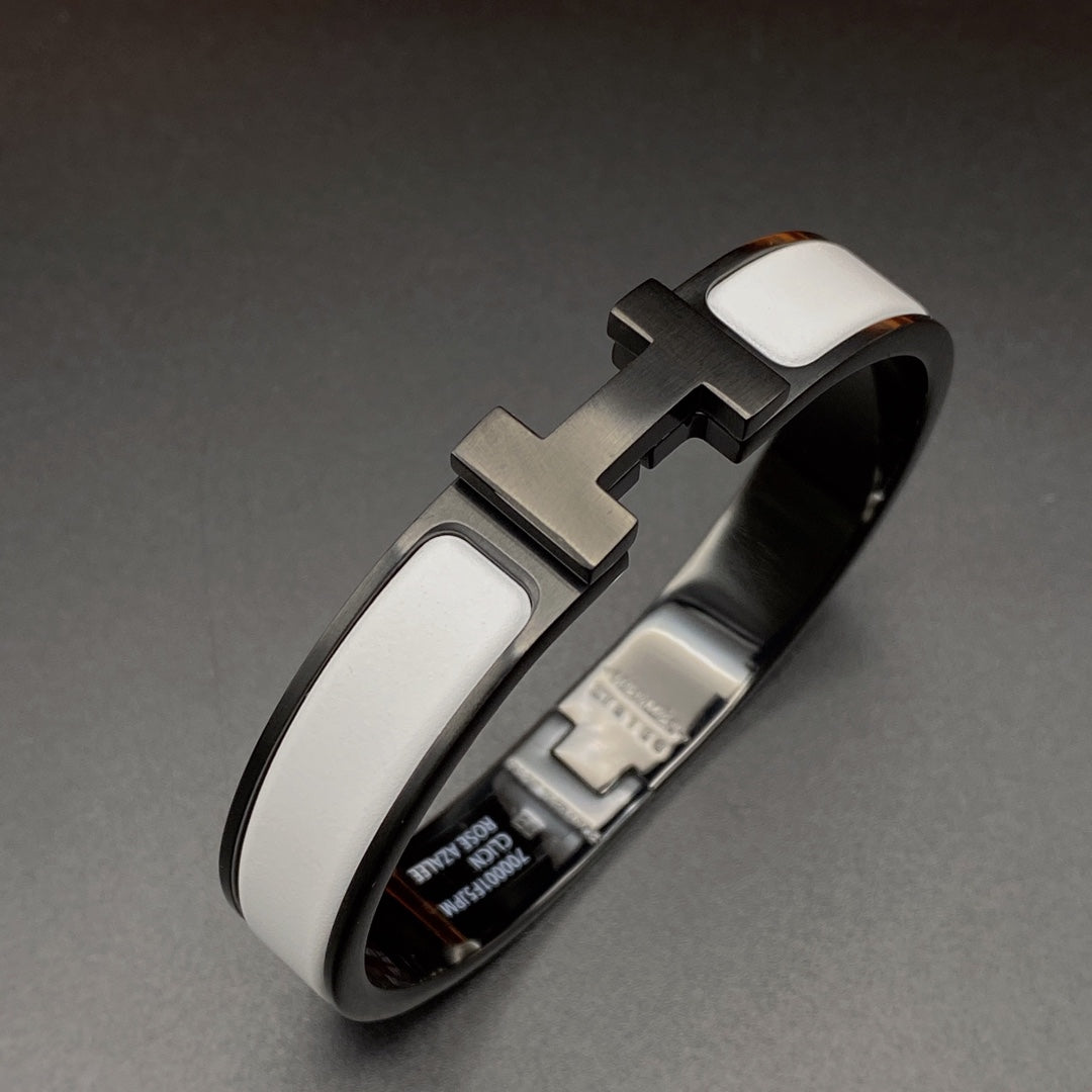 [Ornora Jewelry]H BRACELET 12MM BLACK WHITE CERAMIC