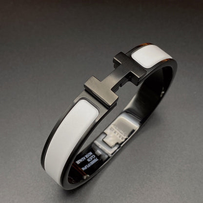 [Ornora Jewelry]H BRACELET 12MM BLACK WHITE CERAMIC