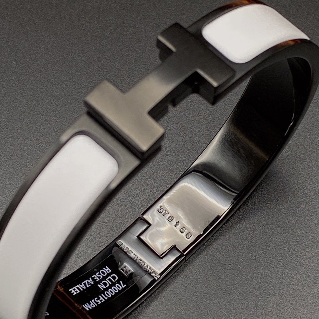 [Ornora Jewelry]H BRACELET 12MM BLACK WHITE CERAMIC