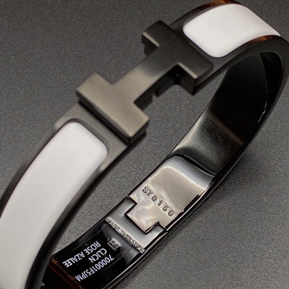[Ornora Jewelry]H BRACELET 12MM BLACK WHITE CERAMIC