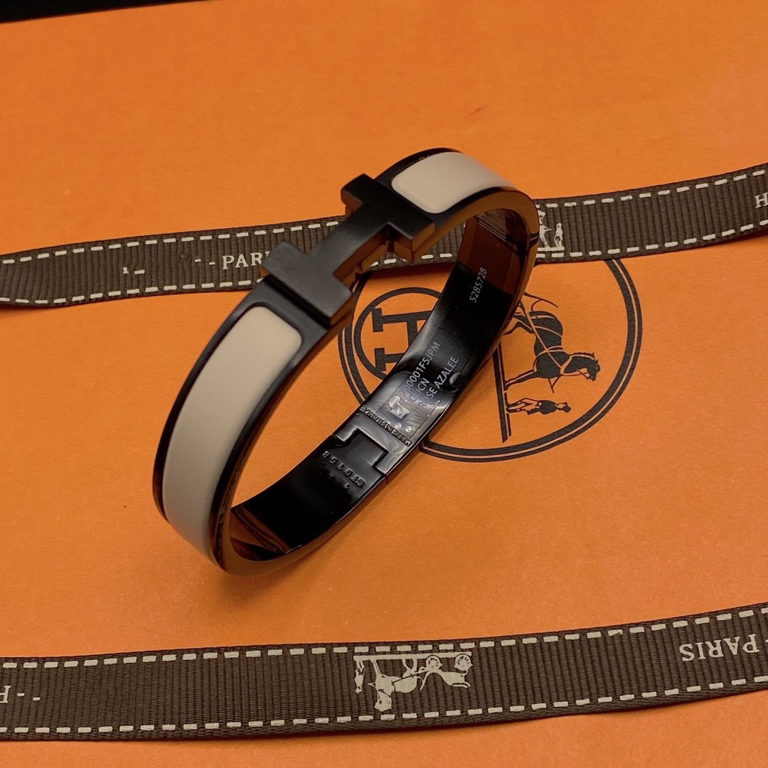 [Ornora Jewelry]H BRACELET 12MM BLACK BEIGE CERAMIC