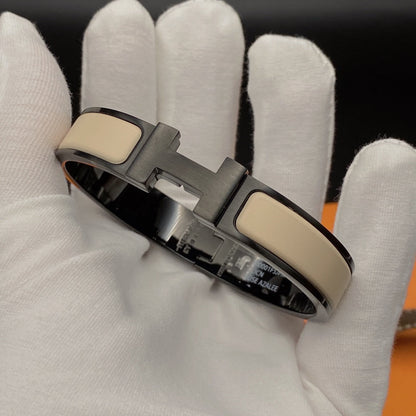 [Ornora Jewelry]H BRACELET 12MM BLACK BEIGE CERAMIC