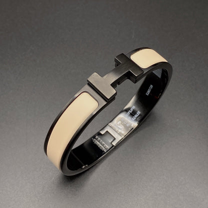 [Ornora Jewelry]H BRACELET 12MM BLACK BEIGE CERAMIC