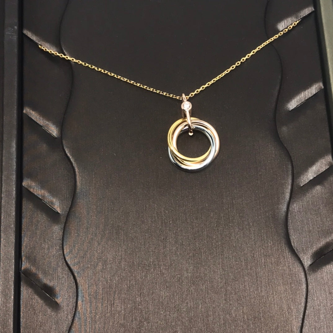[Ornora Jewelry]TRINITY  NECKLACE 1 DIAMOND