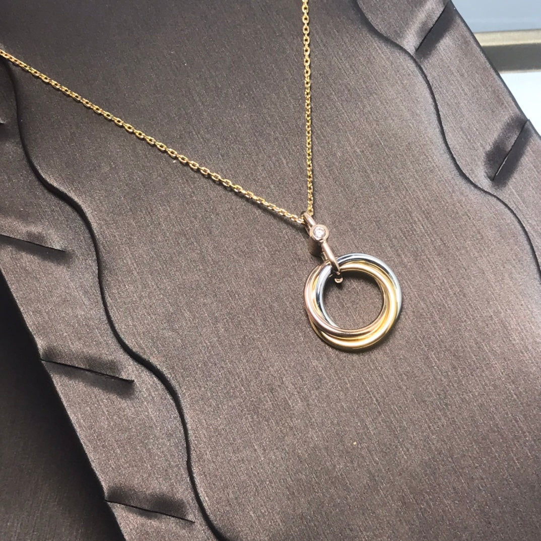 [Ornora Jewelry]TRINITY  NECKLACE 1 DIAMOND