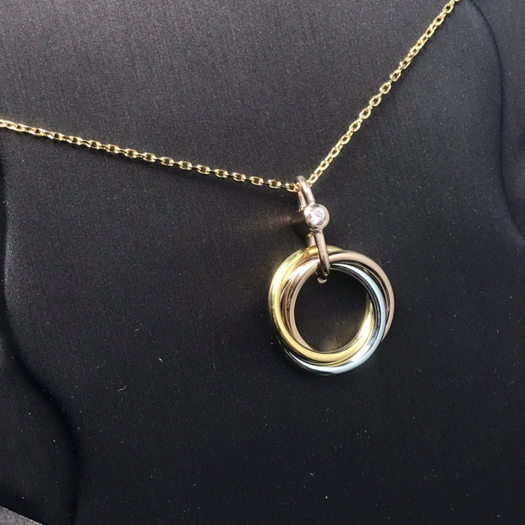 [Ornora Jewelry]TRINITY  NECKLACE 1 DIAMOND
