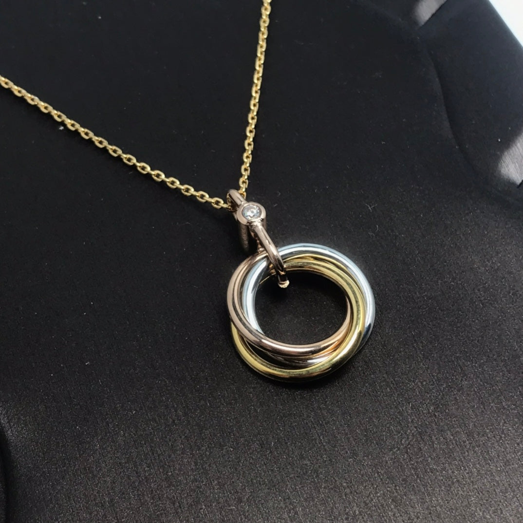 [Ornora Jewelry]TRINITY  NECKLACE 1 DIAMOND