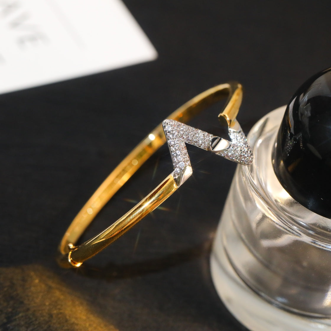 [Ornora Jewelry]VOLTE UPSITE DOWN GOLD DIAMOND BRACELET