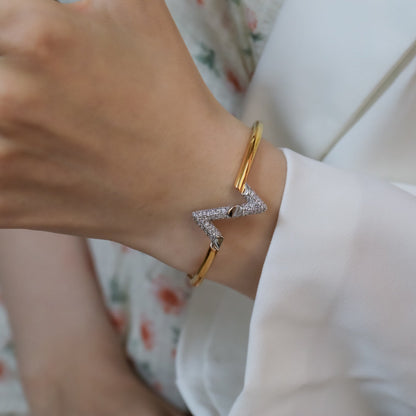 [Ornora Jewelry]VOLTE UPSITE DOWN GOLD DIAMOND BRACELET