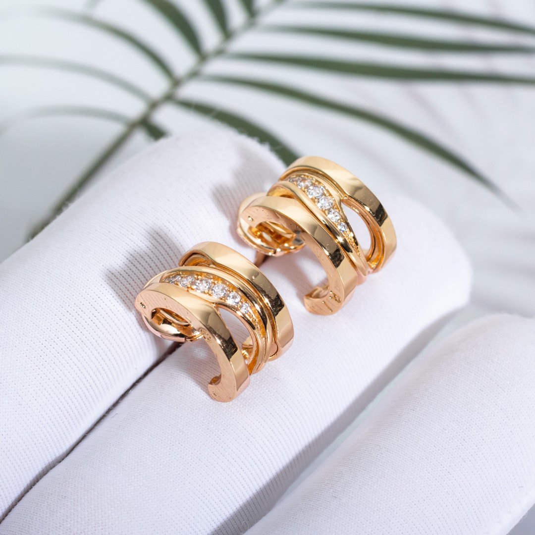 [Ornora Jewelry]ZERO 1 PINK GOLD DIAMONDS EARRINGS