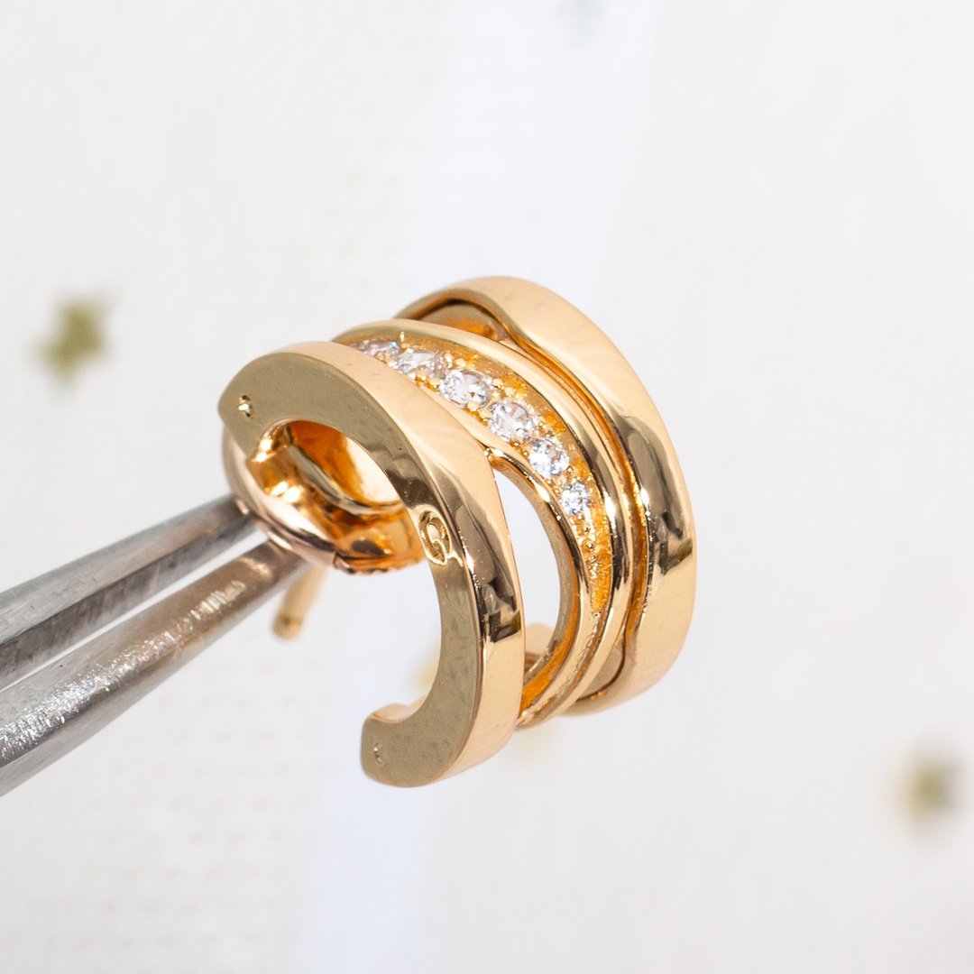 [Ornora Jewelry]ZERO 1 PINK GOLD DIAMONDS EARRINGS