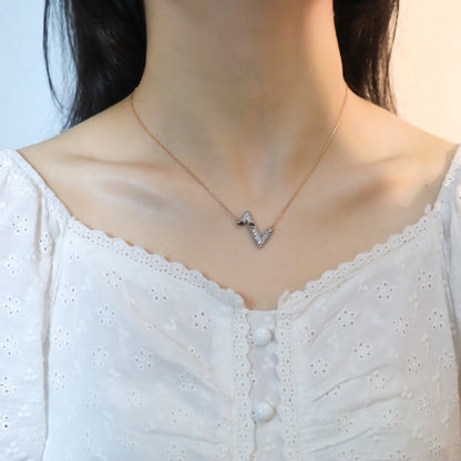 [Ornora Jewelry]VOLT SILVER DIAMOND PEDANT NECKLACE