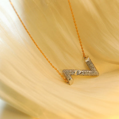 [Ornora Jewelry]VOLT SILVER DIAMOND PEDANT NECKLACE