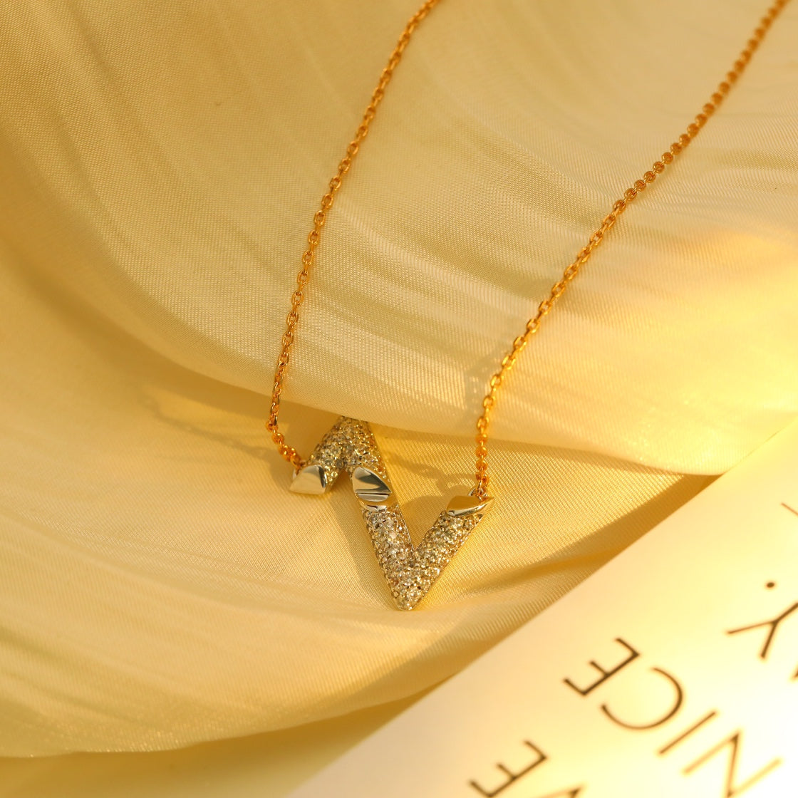 [Ornora Jewelry]VOLT SILVER DIAMOND PEDANT NECKLACE
