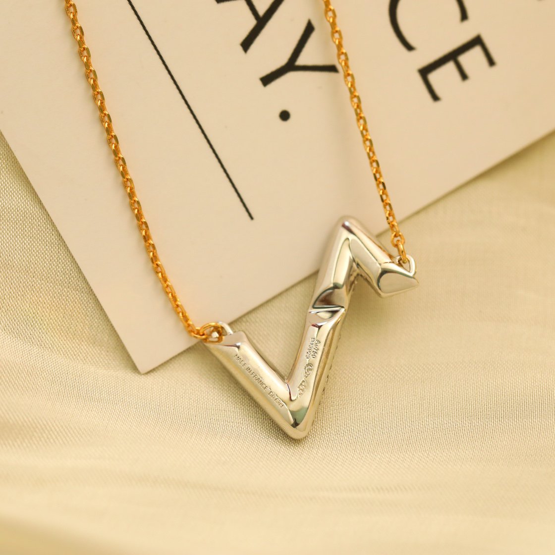 [Ornora Jewelry]VOLT SILVER DIAMOND PEDANT NECKLACE