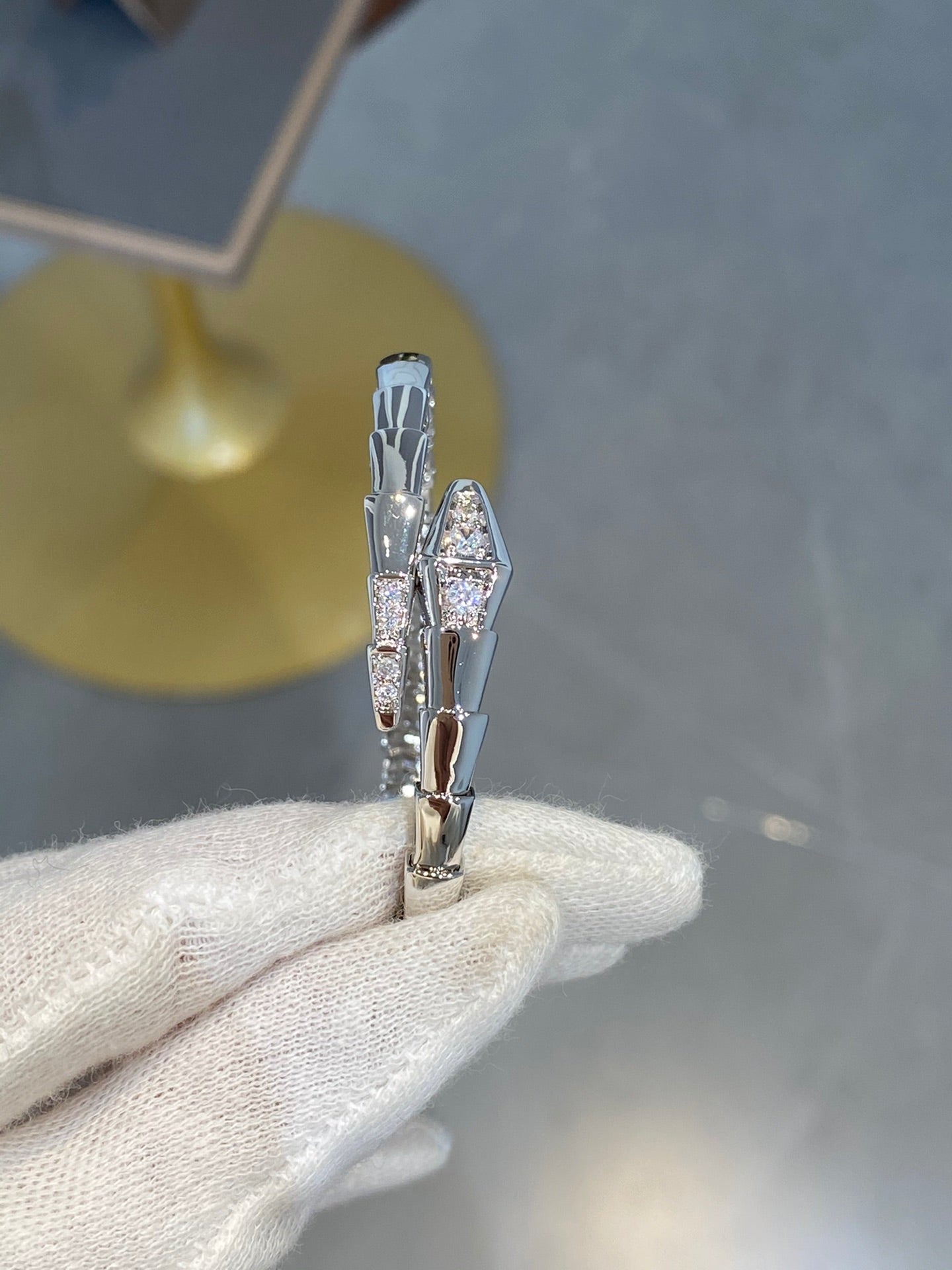 [Ornora Jewelry]SERPENTI BRACELET DIAMONDS SILVER