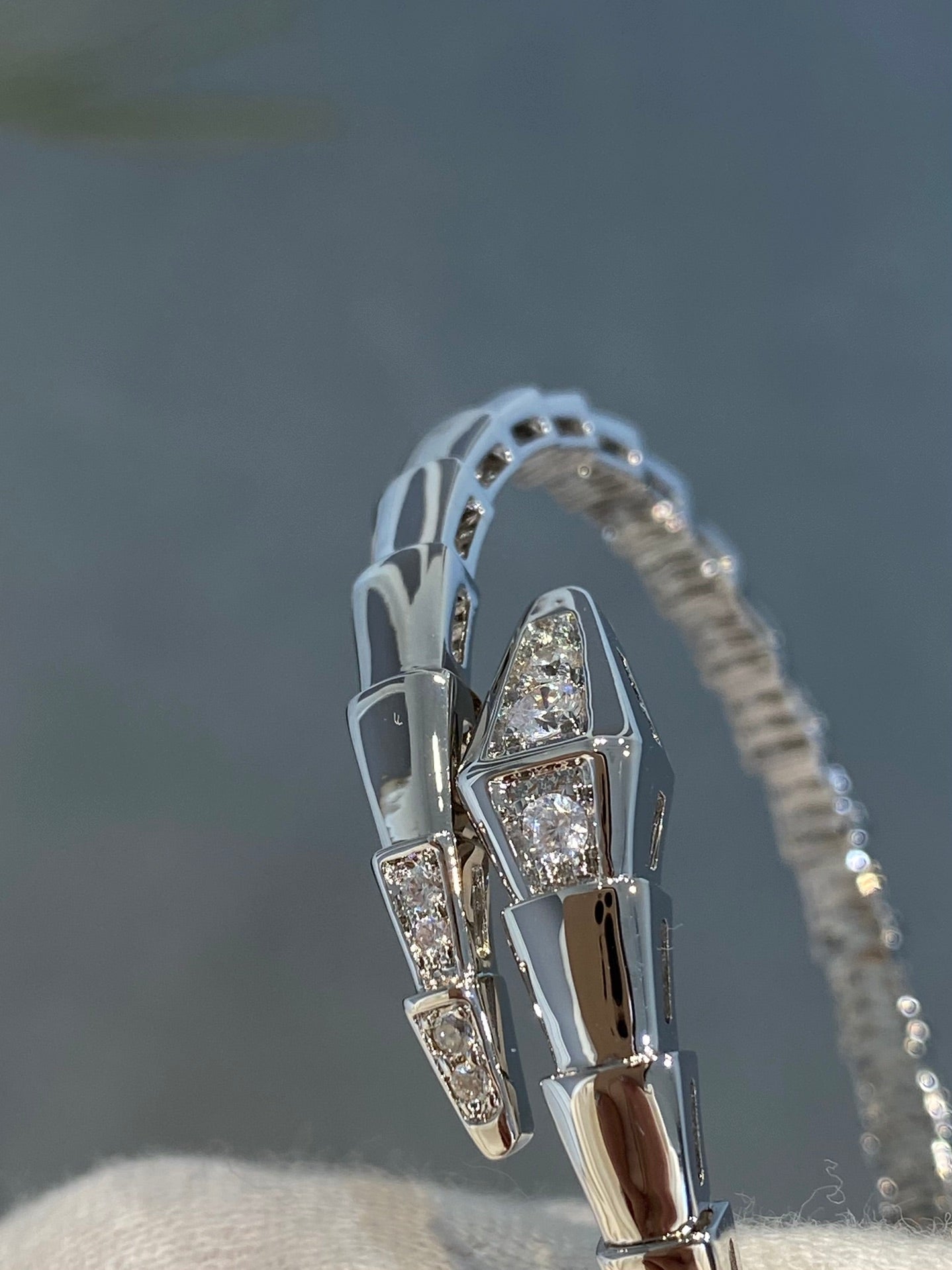 [Ornora Jewelry]SERPENTI BRACELET DIAMONDS SILVER