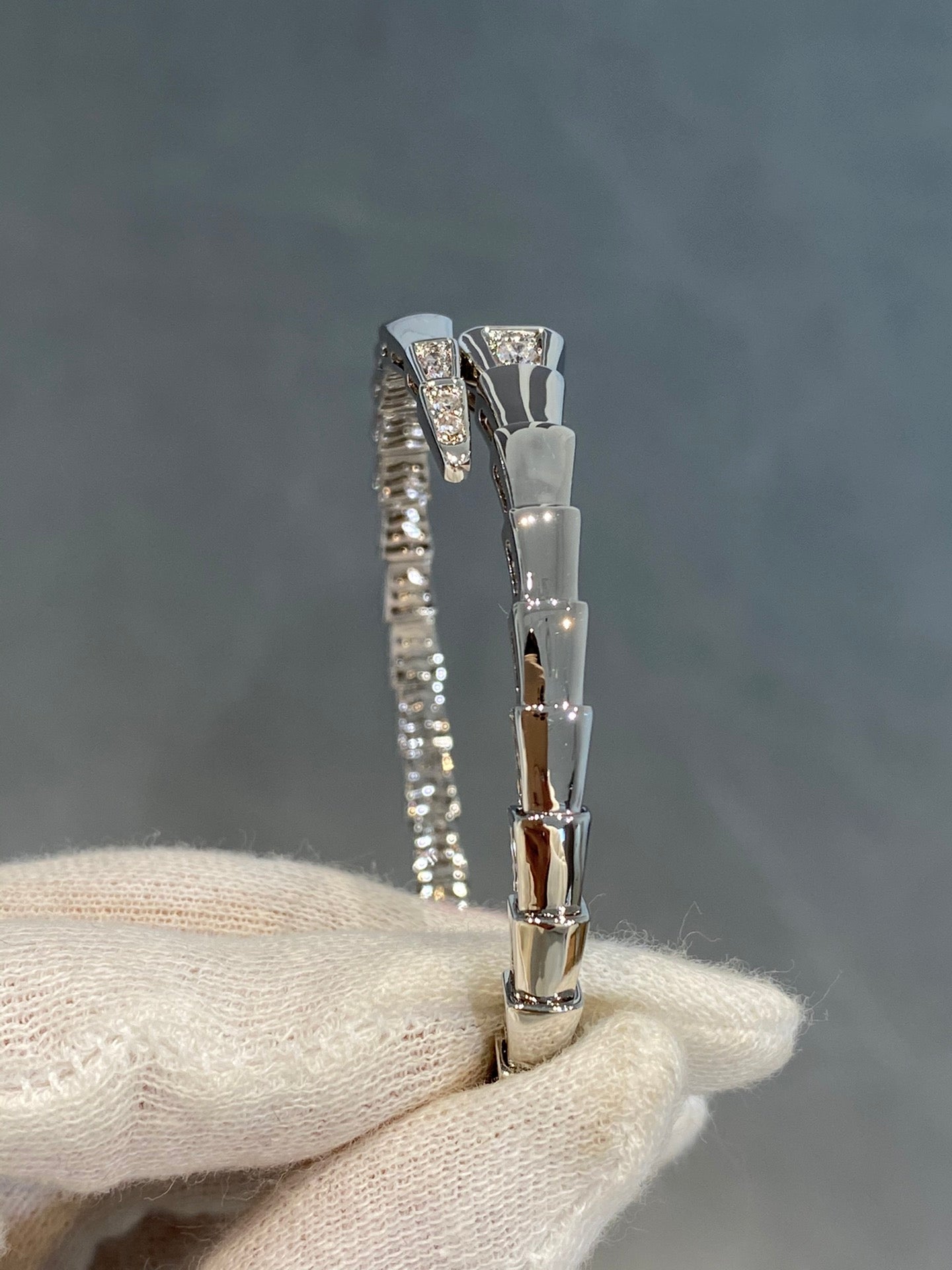 [Ornora Jewelry]SERPENTI BRACELET DIAMONDS SILVER