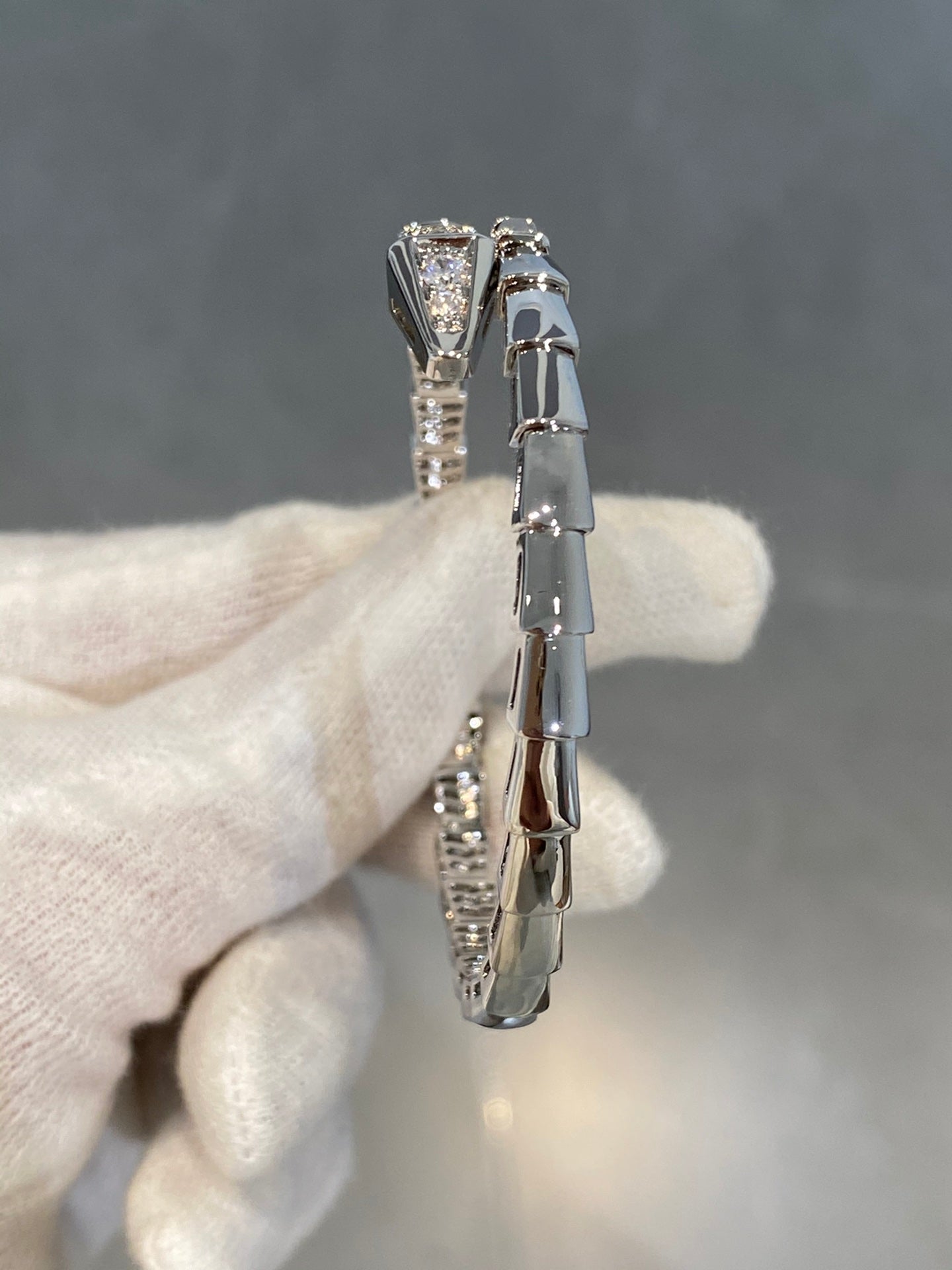 [Ornora Jewelry]SERPENTI BRACELET DIAMONDS SILVER