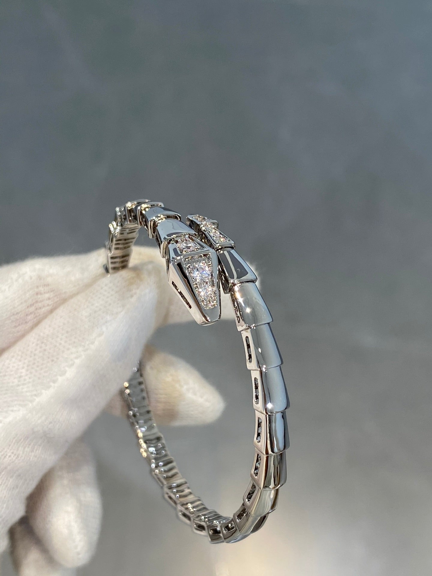 [Ornora Jewelry]SERPENTI BRACELET DIAMONDS SILVER