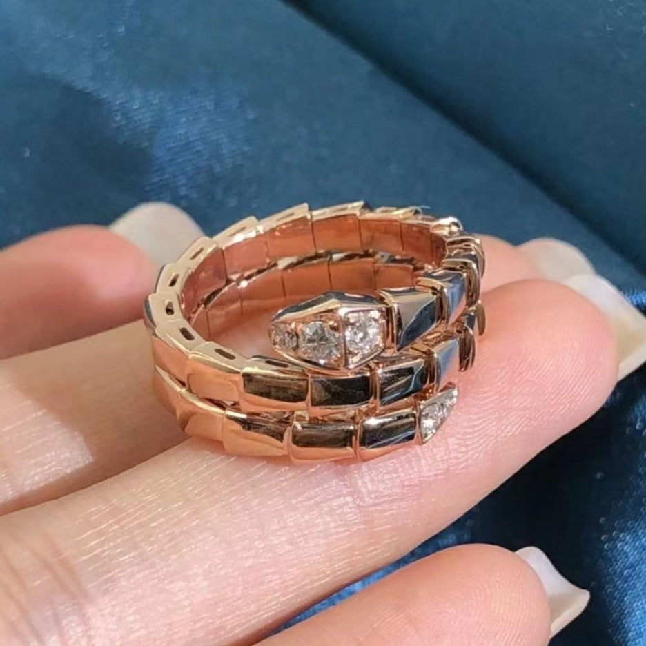 [Ornora Jewelry]SERPENTS DOUBLE ROW DIAMOND RING