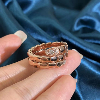 [Ornora Jewelry]SERPENTS DOUBLE ROW DIAMOND RING