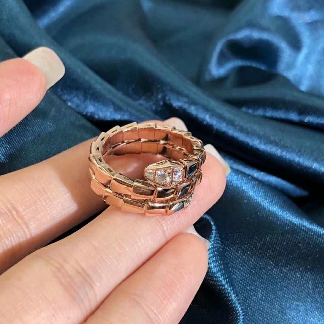 [Ornora Jewelry]SERPENTS DOUBLE ROW DIAMOND RING