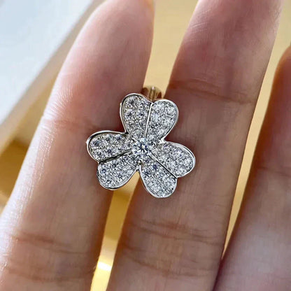 [Ornora Jewelry]CLOVER COMOS DIAMOND EARRINGS SILVER