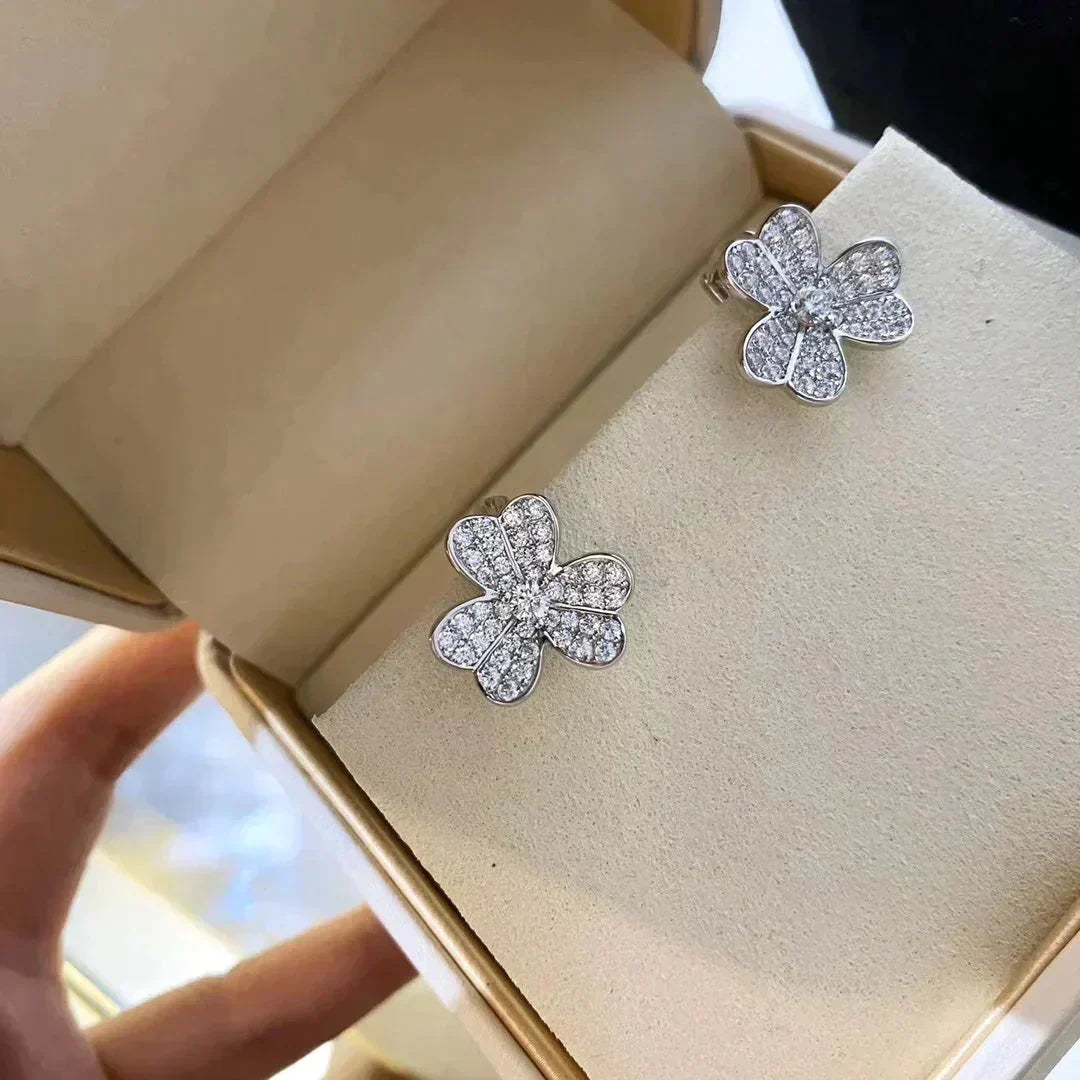 [Ornora Jewelry]CLOVER COMOS DIAMOND EARRINGS SILVER