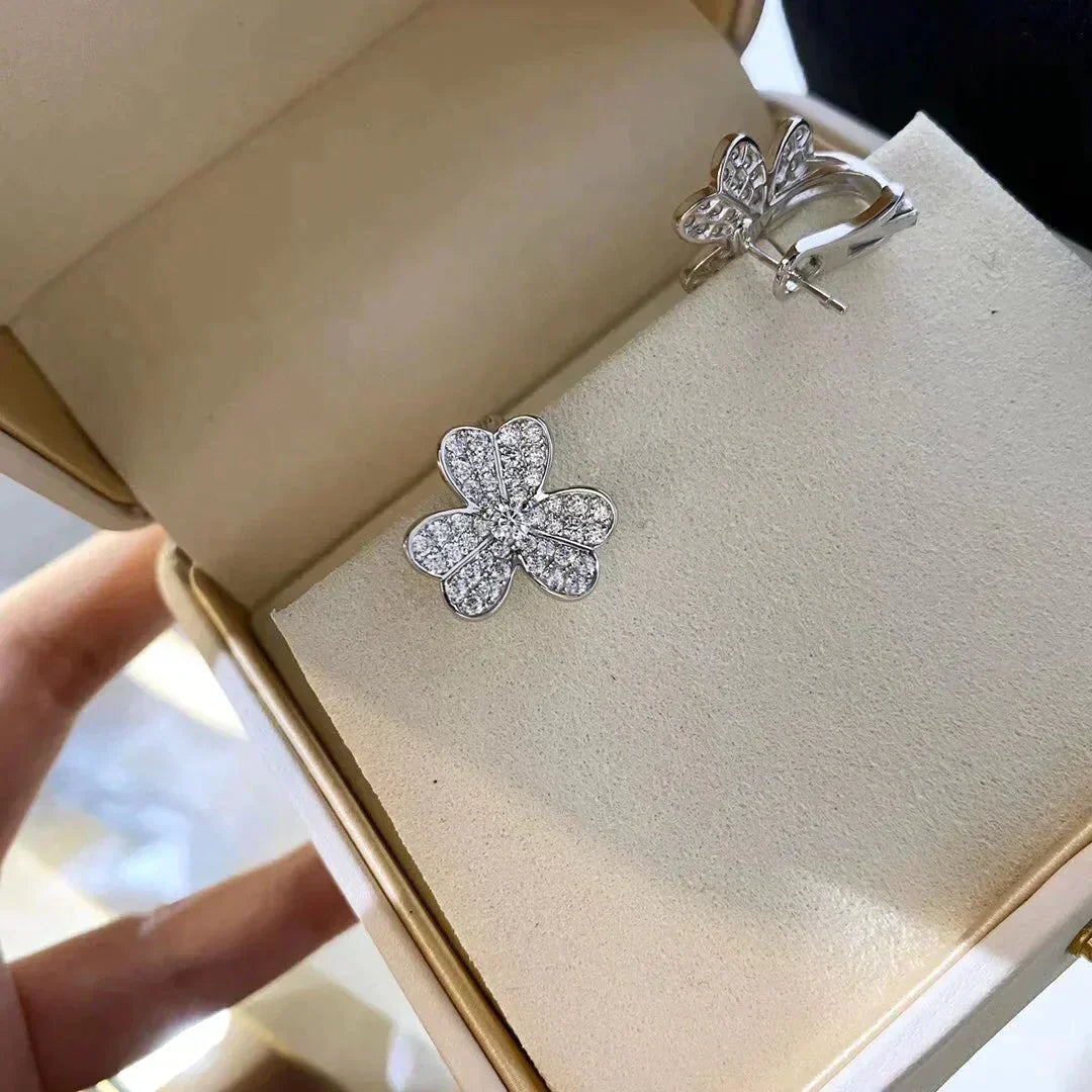 [Ornora Jewelry]CLOVER COMOS DIAMOND EARRINGS SILVER