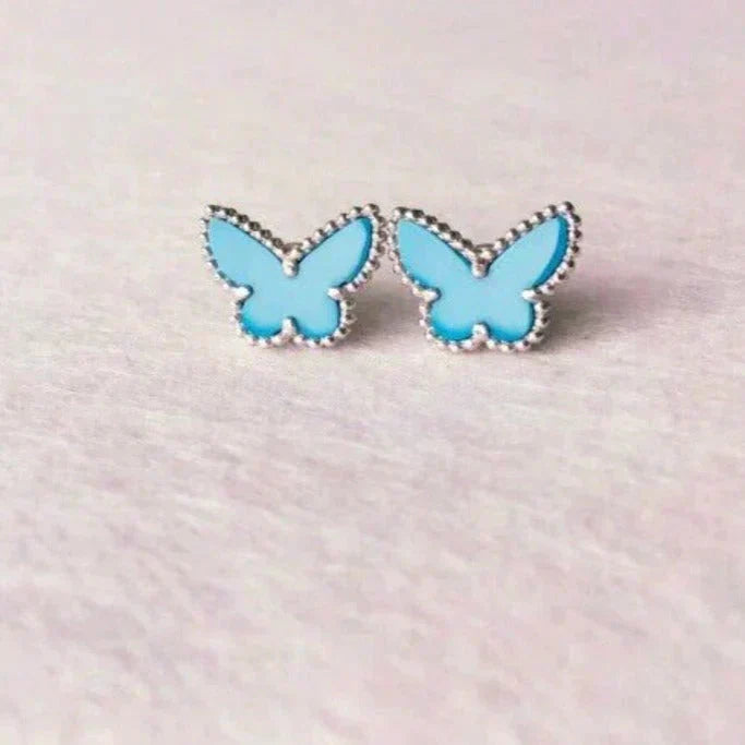 [Ornora Jewelry]BUTTERFLY TURQUOISE EARRINGS SILVER