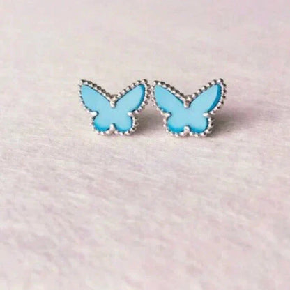 [Ornora Jewelry]BUTTERFLY TURQUOISE EARRINGS SILVER