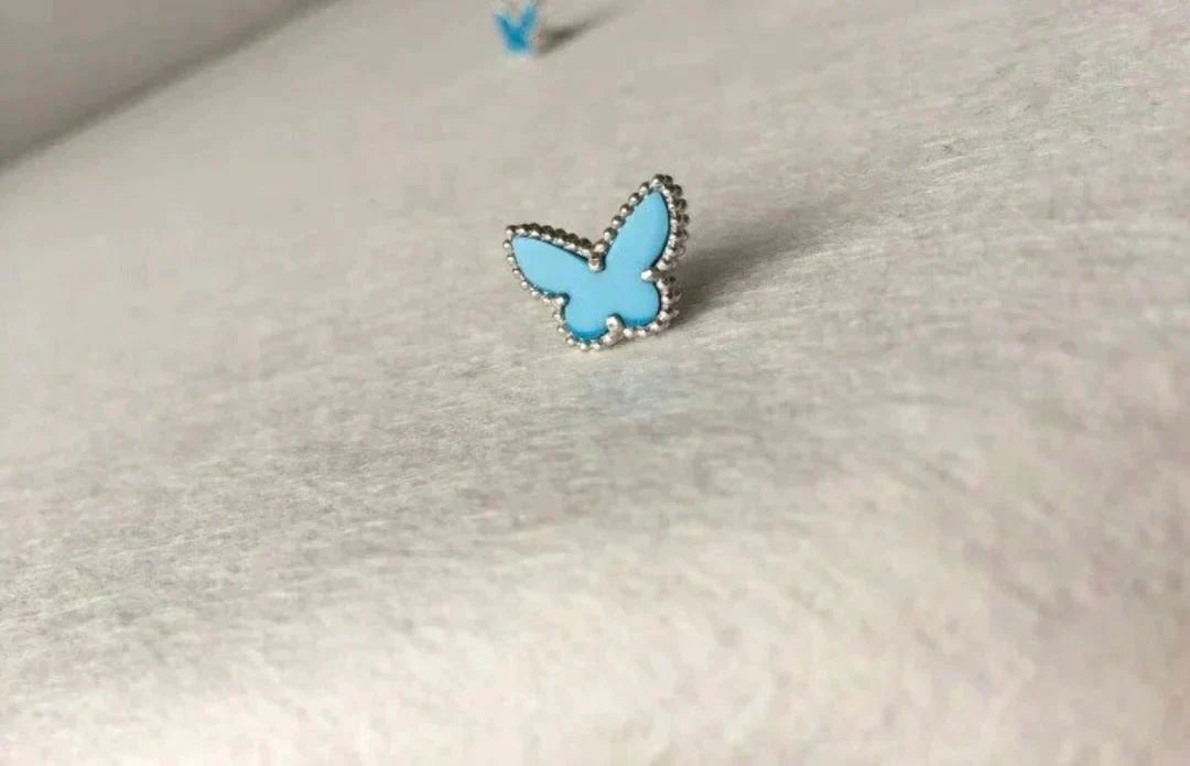 [Ornora Jewelry]BUTTERFLY TURQUOISE EARRINGS SILVER