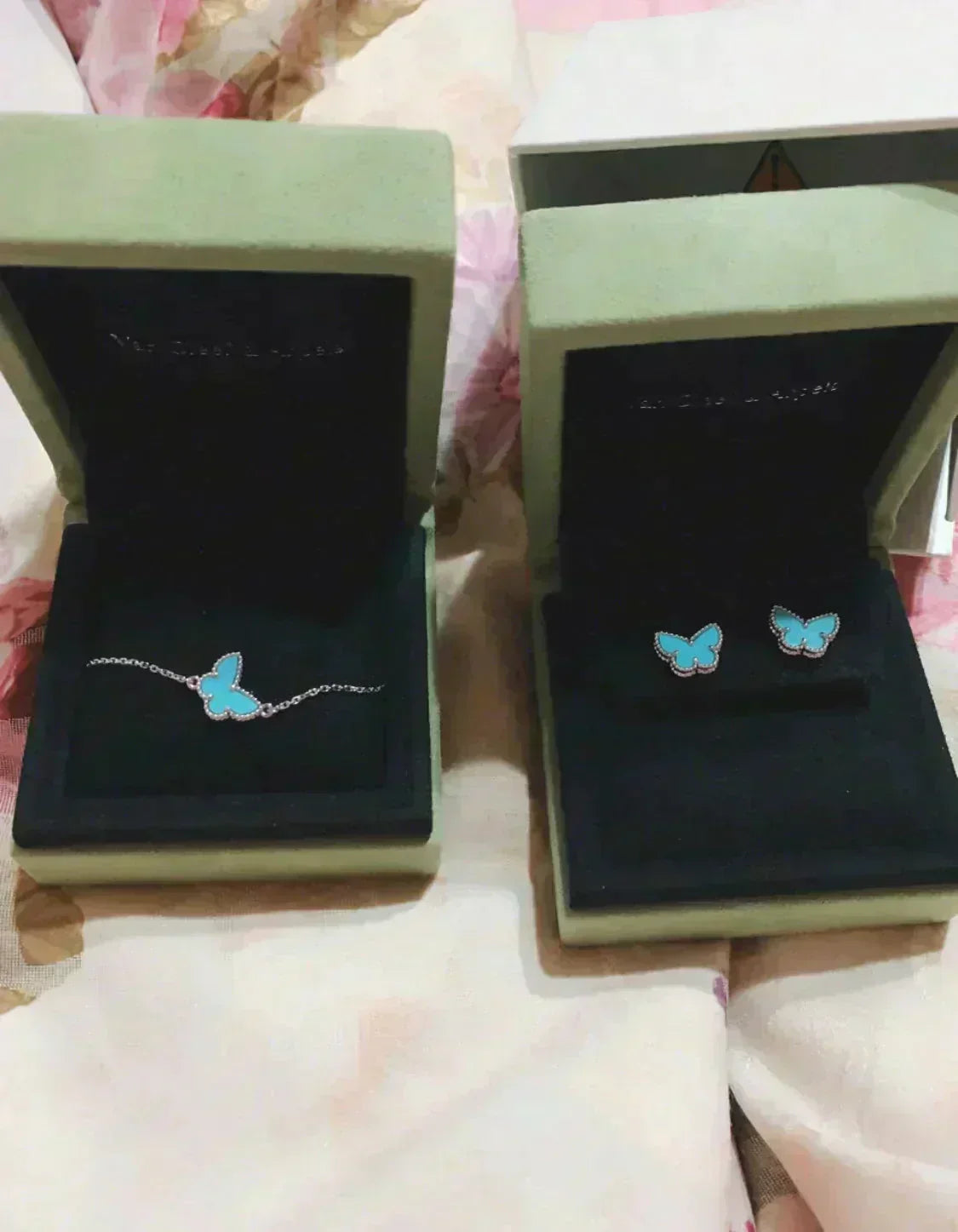 [Ornora Jewelry]BUTTERFLY TURQUOISE EARRINGS SILVER