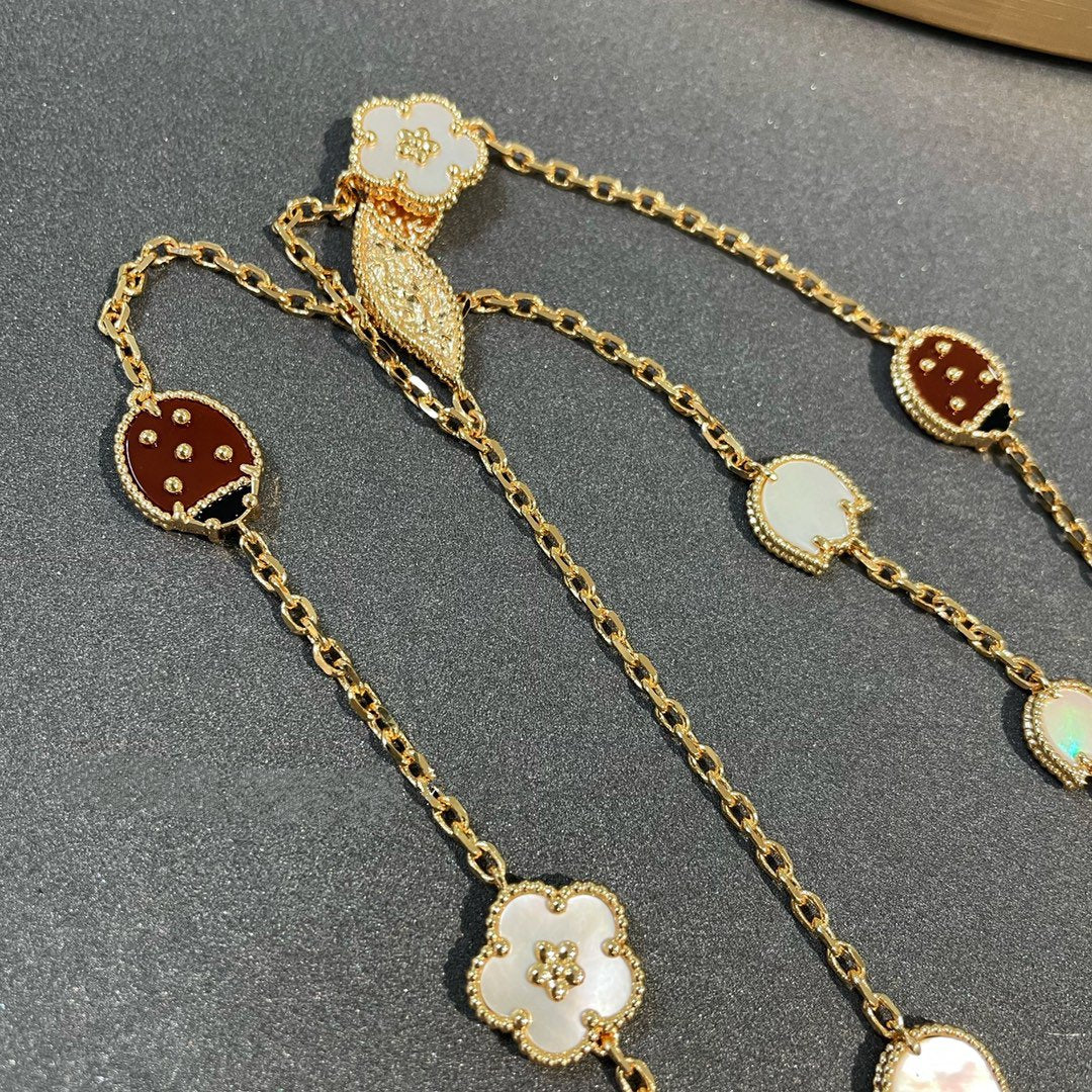 [Ornora Jewelry]LUCKY SPRING 15 MOTIFS GOLD NECKLACE