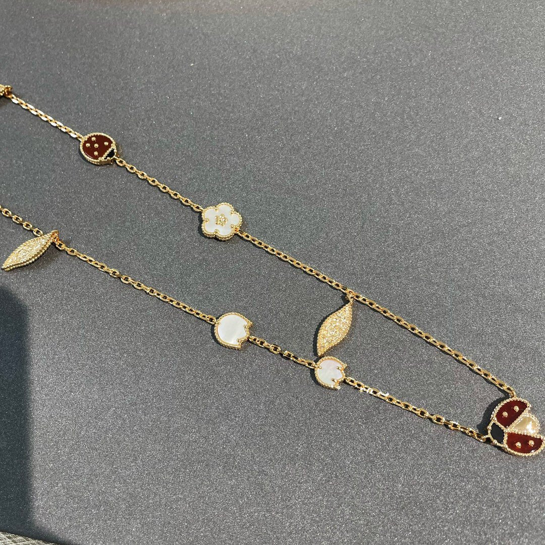 [Ornora Jewelry]LUCKY SPRING 15 MOTIFS GOLD NECKLACE