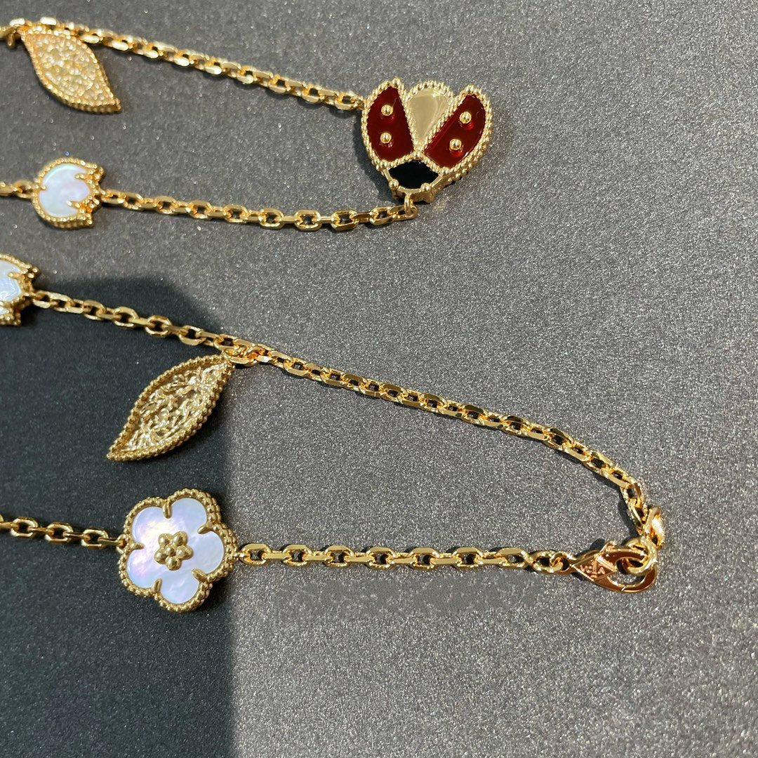 [Ornora Jewelry]LUCKY SPRING 15 MOTIFS GOLD NECKLACE