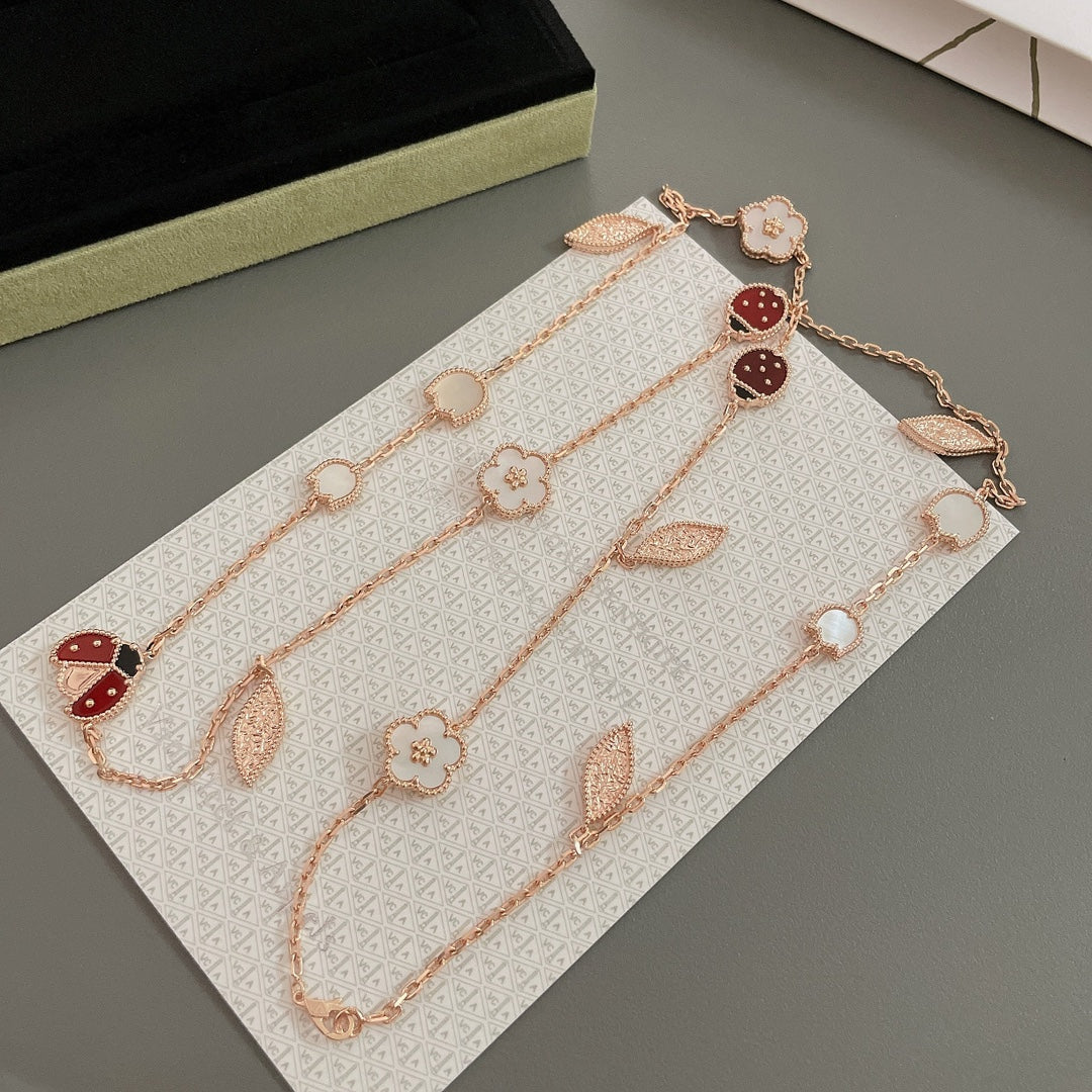 [Ornora Jewelry]LUCKY SPRING 15 MOTIFS ROSE GOLD NECKLACE