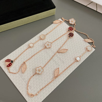 [Ornora Jewelry]LUCKY SPRING 15 MOTIFS ROSE GOLD NECKLACE