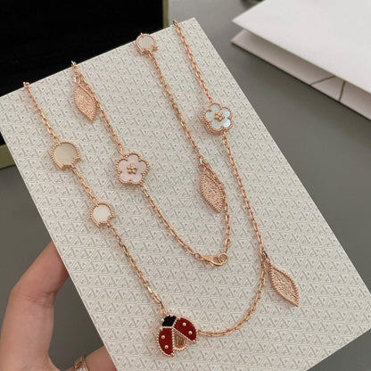 [Ornora Jewelry]LUCKY SPRING 15 MOTIFS ROSE GOLD NECKLACE