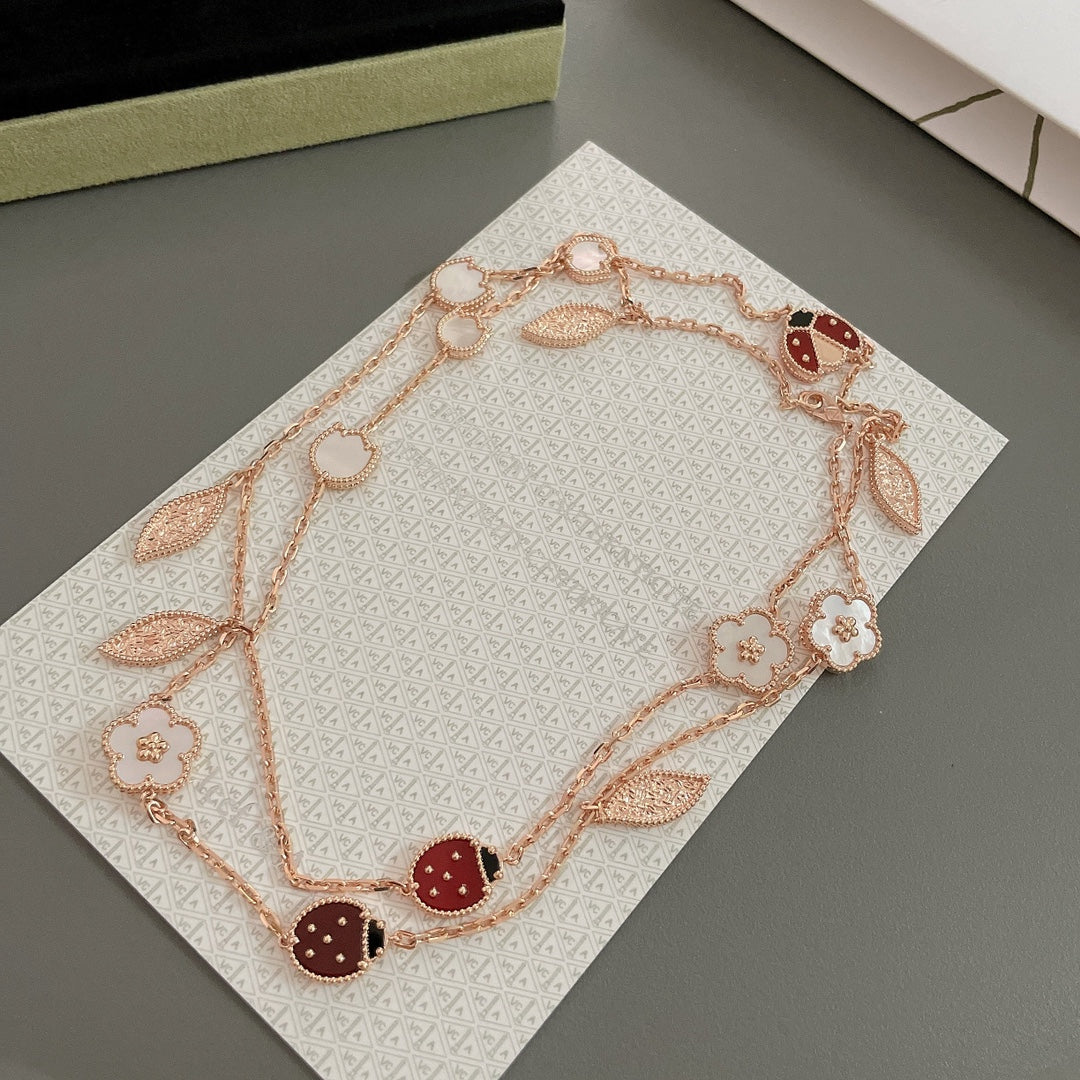 [Ornora Jewelry]LUCKY SPRING 15 MOTIFS ROSE GOLD NECKLACE