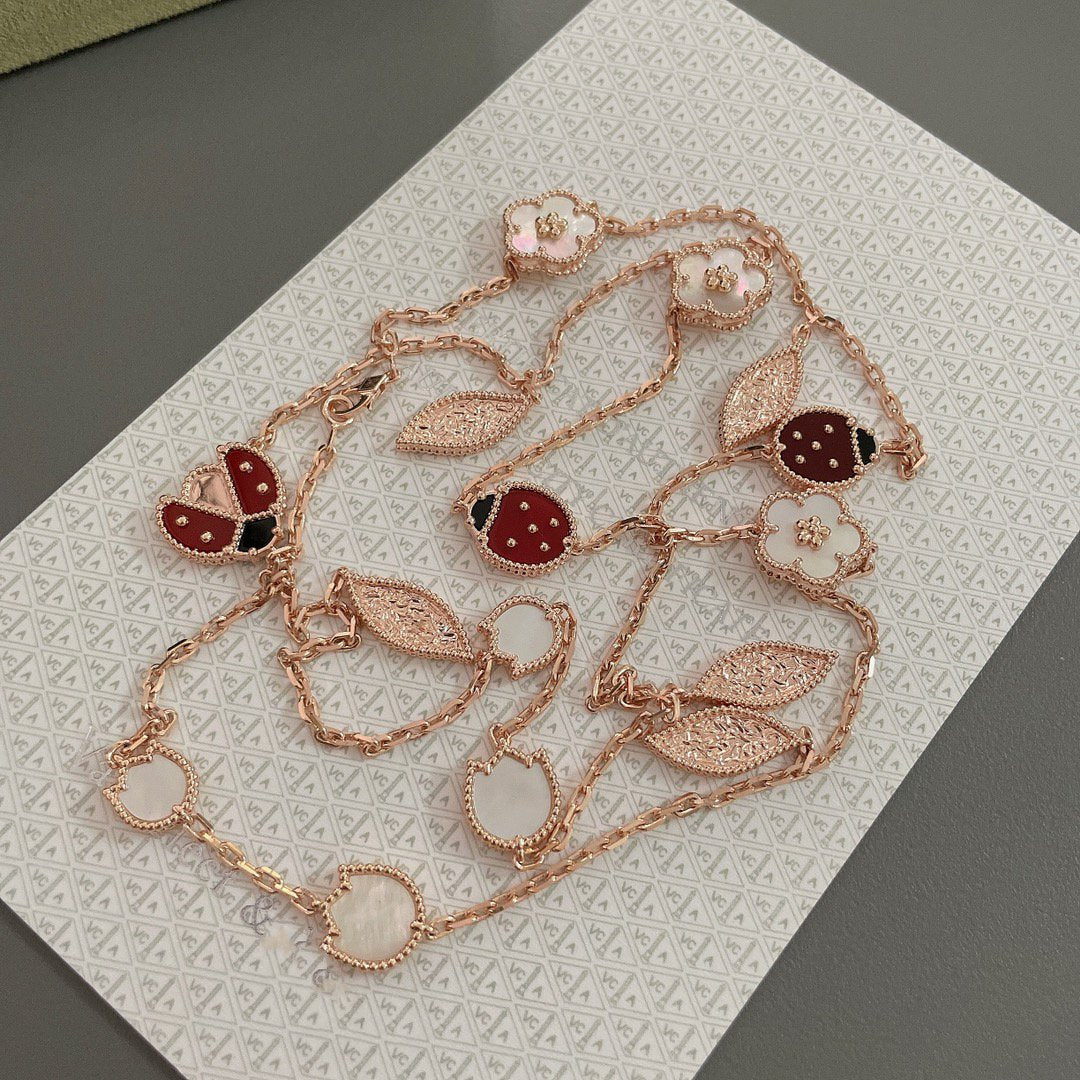 [Ornora Jewelry]LUCKY SPRING 15 MOTIFS ROSE GOLD NECKLACE