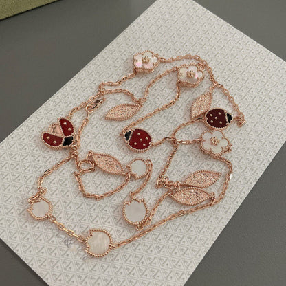 [Ornora Jewelry]LUCKY SPRING 15 MOTIFS ROSE GOLD NECKLACE