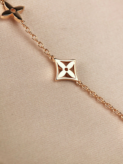 [Ornora Jewelry]STAR AND SUN 7 MOTIFS GOLD BRACELET