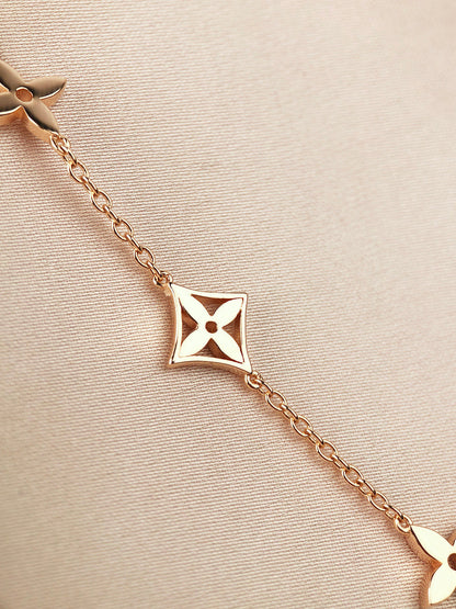 [Ornora Jewelry]STAR AND SUN 7 MOTIFS GOLD BRACELET