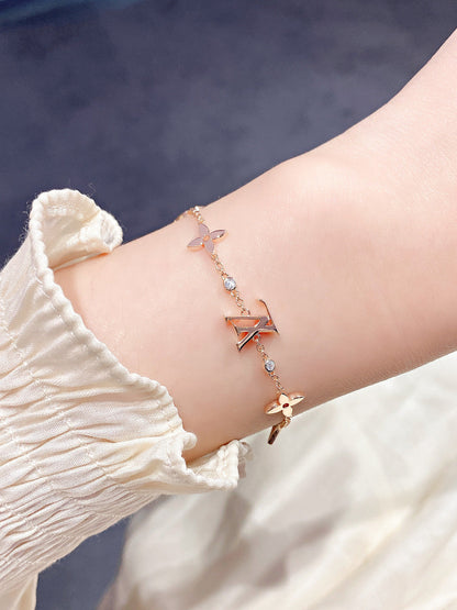 [Ornora Jewelry]STAR AND SUN 7 MOTIFS GOLD BRACELET